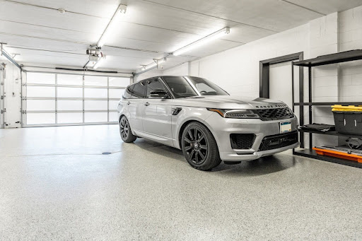Premium residential garage with epoxy floor finish